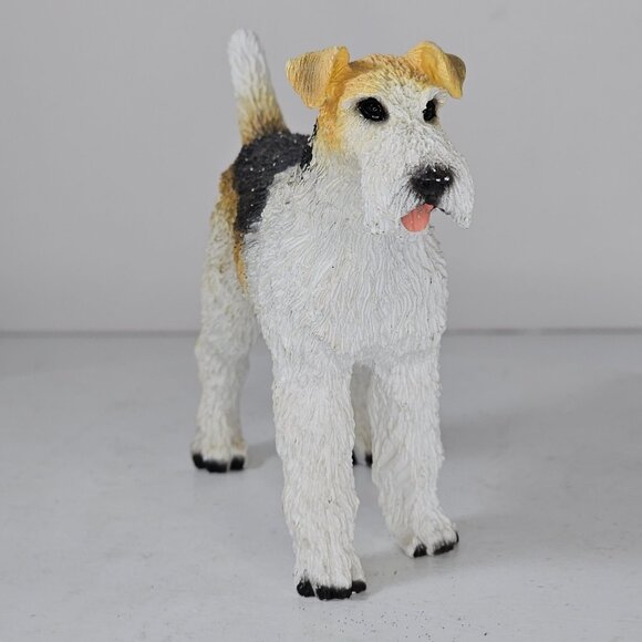 Wire Fox Airedale Terrier Dog Figurine Resin Collectible Animal Decor *AS IS FLA - Picture 3 of 10